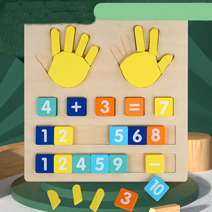 Ngón tay bằng gỗ số học giảng dạy Đồ chơi tạo tác lớp mẫu giáo học toán toán học đào tạo đồ chơi - Product Image 5
