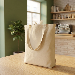 Bolsa Tote Orissa de 11L Sin Marca, Base de Pana Orgánica de 180G/m, Bolsa de Playa Reciclable para Uso Diario, Publicidad de Alimentos (Modelo - Product Image 3