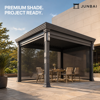 Pergola extérieure en aluminium 6M X 3M pour les acheteurs résidentiels et commerciaux, avec configuration en kit et options de tailles personnalisées