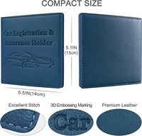 Porte-documents de voiture en cuir PU premium durable, organiseur de boîte à gants avec design personnalisable pour papiers de véhicule et accessoires