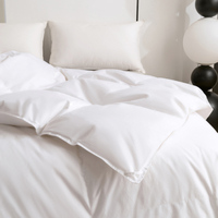 Premium Weiße Gänsedaunen-Bettdecke King Size mit Ägyptischer Baumwollhülle Hotelkollektion