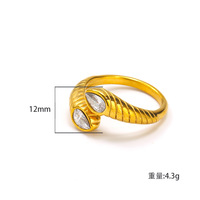 Europa und die Vereinigten Staaten von Amerika INS titanstahl beschichtet 18k goldring für frauen temperament hochwertiger sinn für schlangenart -encru