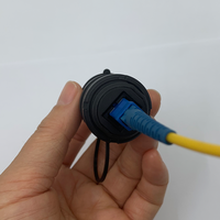 Adaptateur de fibre optique SC étanche IP68 à montage sur panneau, monomode/UPC, avec capuchon anti-poussière et joint torique pour FTTH extérieur 5G, garantie 5 ans