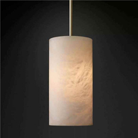 Lustre simple en marbre, lampe suspendue en albâtre LED, lampe de chevet moderne pour chambre à coucher, salon, salle à manger, hôtel, villa
