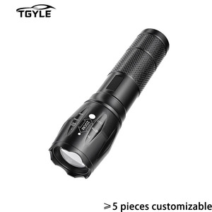 Torcia Tattica Flintronic 2 Pezzi 2000 Lumen Impermeabile con Zoom <span class=keywords><strong>e</strong></span> Messa a Fuoco Regolabile, 5 Modalità, Super Luminosa per Campeggio ed Emergenze - Product Image 1