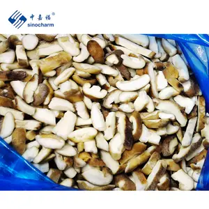 Sinocharm BRC-A Approved IQF Shiitake Mushroom Cut Wholesale Price 10kg Bulk Frozen Shiitake Slice