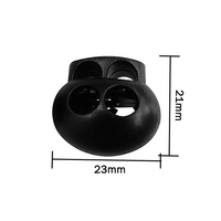 Bouchon de cordon de nez de porc en plastique à double trou Clip à bascule pour bricolage avec fermoir à ressort et serrure à corde pour vêtements et pantalons