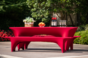 High Quality Decorative Beer Bench Party Wedding <strong>Outdoor</strong> <strong>Table</strong> <strong>Cover</strong> - Product Image 4