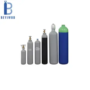 DOT3AA 55CF 80CF 125CF 250CF 300CF 2265psi 2400psi Empty Seamless Steel Nitrogen Oxygen Helium CO2 Argon Industrial Gas Cylinder