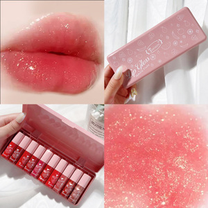 <span class=keywords><strong>TEAYASON</strong></span> - Caja de 10 Brillos Labiales Perlados Rosados, Hidratantes y de Larga Duración, Sin Manchas, con Espejo - Product Image 3