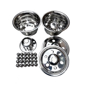 Cubierta de Rueda de Acero Inoxidable Pulido Cromado de 16 Pulgadas y <span class=keywords><strong>6</strong></span> Agujeros para Camiones y Autobuses - Product Image 1