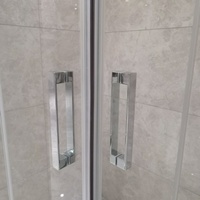 Cabine de douche d'angle pliante en gros, porte de douche pliante à cadre carré avec verre trempé de 6/8 mm certifié CE