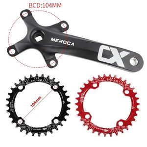 Manivelle de vélo VTT MEROCA 170 mm en alliage d'aluminium avec pédalier 104BCD noir 32/34/36/38/40/42T - Product Image 4