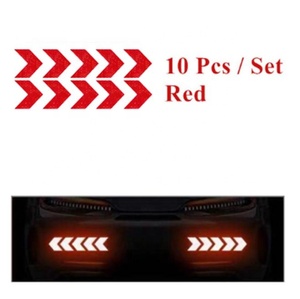Pegatinas Reflectantes para Automóviles, Reflectores de Advertencia de Seguridad Universales para Automóviles, Tiras Decorativas Reflectantes para Carrocería de Vehículos, Cinta Reflectante, 10 Piezas - Product Image 4