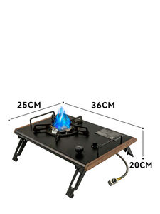 Chanodug Nuevo Horno Portátil Moderno de Aleación de Aluminio FX-7146+8729-2 Qilin para Uso Comercial en Exteriores, Negro - Product Image 4