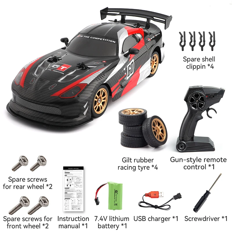 Hot JJRC Q116 RC Car 2.4G 1:16 4WD Super GT RC Sport Racing Drift Car Remote Control Car RTR Tires Gift for Kids Christmas gift