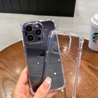 Coque de téléphone transparente antichoc, en Silicone souple, accessoires pour iPhone 15 14 11 Pro Max 13 12 Mini 7 8 Plus X XR XS