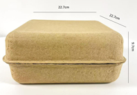 Boîte d'emballage carrée personnalisée en pulpe biodégradable et écologique pour chaussettes, haute résistance à l'humidité, respirante, anti-moisissure