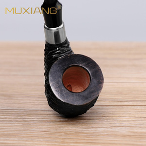 Muxiang Briarwood Tobacco Pipe Bent Type Handcrafted Solid Wood Custom Made - Product Image 4