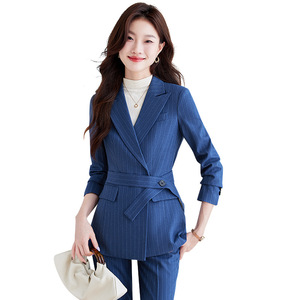 Women's Autumn Formal Suit Set Polyester Full Sleeve Anti-Wrinkle <b>Work</b> Wear - Product Image 5
