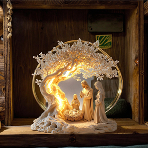 Décoration de bureau, statues familiales, arbre de vie, nouveau-né, décoration de bureau en acrylique, pendentif de Noël - Product Image 6