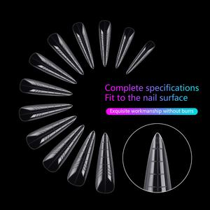 Nouveau design de moule à <span class=keywords><strong>ongles</strong></span> en <span class=keywords><strong>gel</strong></span> avec logo personnalisé et double formes <span class=keywords><strong>faux</strong></span> <span class=keywords><strong>ongles</strong></span> bon marché ensemble d'embouts longs et carrés français - Product Image 3