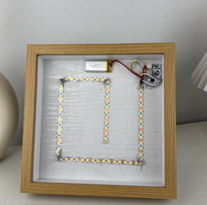 10x10 ánh sáng gỗ hình ảnh khung bảng hiển thị cảm ứng <span class=keywords><strong>LED</strong></span> Khung ảnh Sạc ánh sáng Bóng khung - Product Image 1