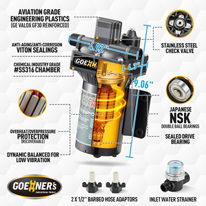 <span class=keywords><strong>Pompe</strong></span> à <span class=keywords><strong>eau</strong></span> à diaphragme 12V DC sur demande, semi-automatique, 4 chambres, auto-amorçante, pour <span class=keywords><strong>eau</strong></span> douce, en acier inoxydable SS316, avec joint, certifiée CE RoHS, pour camping-car et remorque. - Product Image 2