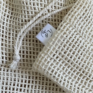 Bolsa de malla de algodón personalizada Chuanghua con cordón, bolsa para almacenamiento de frutas, marca tejida personalizada - Product Image 4