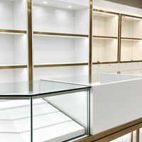 Vitrine de présentation pour magasin de tabac, sur mesure, écologique, robuste, en MDF et verre, avec éclairage LED