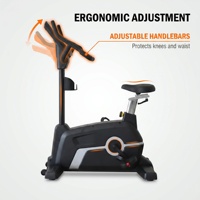 Vélo d'exercice vertical silencieux à commande électromagnétique intelligente, vélo d'appartement peu encombrant avec grand écran pour l'entraînement