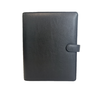 Fashion checkerboard pattern leather 6 ring binder checkered planner