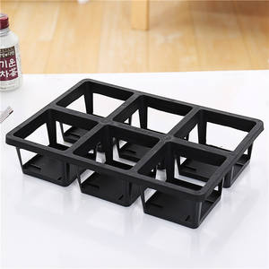 P254 Pot de fleurs épaissi 6 trous Pots de semis durables Support <span class=keywords><strong>Navette</strong></span> Plateaux de transport Pots de démarrage de graines Plateaux mobiles - Product Image 5
