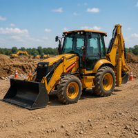 Backhoe Loader 4CX dengan Sistem Kemudi Crab Walk dan Bucket Empat-dalam-Satu untuk Tugas Pemindahan Tanah yang Serbaguna