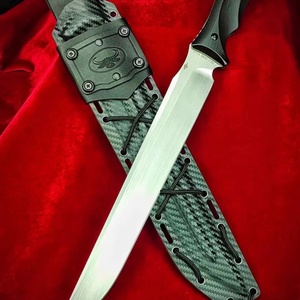 Couteau tactique fixe en acier inoxydable de haute qualité avec poignée G10, lame droite de 25 mm, pour bricolage industriel et extérieur, avec étui - Product Image 5