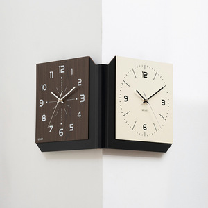 Wozoom Double-Sided Corner Wall <b>Clock</b> Rectangular <b>Battery</b> Powered Living Room Decor - Product Image 2