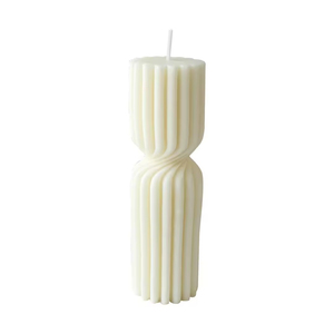 Vela Aromática Cilíndrica de Estilo Nórdico, Texturizada, Blanca, para Decoración de Bodas y Banquetes - Product Image 6