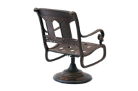 Chaises pivotantes durables empilables en aluminium pour jardin moderne