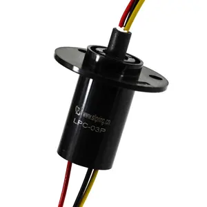 360 rotação anel de deslizamento conector elétrico, 3 wire10a 0 ~ 300rpm ip40, para turbina eólica