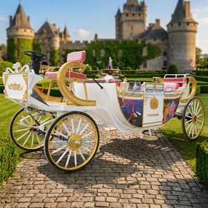 Calèche royale de luxe blanche et dorée, meilleure vente, avec peinture spéciale pour calèche royale - Product Image 1