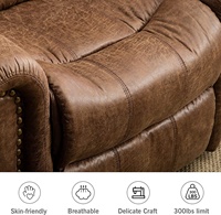 Fauteuil inclinable électrique Geeksofa Furniture Factory, en cuir reconstitué respirant, canapé simple classique, fauteuil inclinable pour la maison