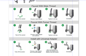 NSF Compatto Universale Facile da Installare 360 °   Depuratore d'Acqua Girevole per <span class=keywords><strong>Rubinetto</strong></span> in Acciaio Inox 304 per Cucina Domestica - Product Image 5
