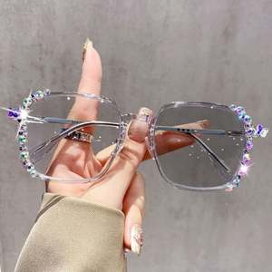 Gafas de Sol Fotocromáticas Cuadradas con Montura de Diamantes que Cambian de Color, Anti Luz Azul, de Lujo y Moda 2025 para Mujer - Product Image 5