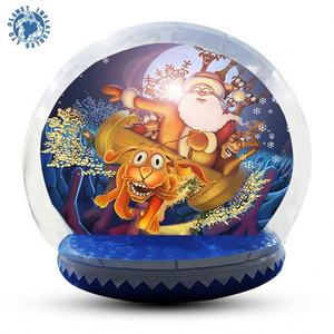 عملاق فواكه إعلانية قابلة للنفخ سنو غلوب خلفية مخصصة كرة الثلج قابلة للنفخ الكرة لعيد الميلاد الديكور - Product Image 2