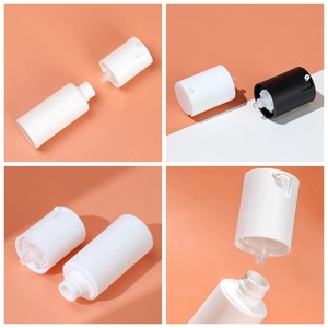Eco-friendly PP Matte White & Black Rotating Twist <b>Pump</b> Head Vacuum Airless Lotion <b>Bottle</b> 30 50ml Cosmetic Use - Product Image 2