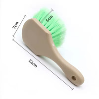 Brosse de nettoyage de pneus en nylon PP imperméable, écologique, avec impression de logo facile et filaments en fleur