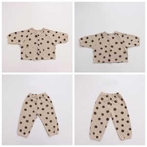 Conjuntos de ropa de Boutique para niñas pequeñas, Tops y pantalones de algodón de lunares, Conjunto de pijama, traje informal, 2 uds. - Product Image 2