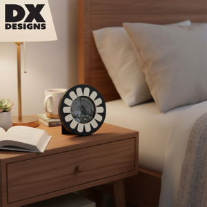 Cadre photo rond en bois de style nordique personnalisé DX Designs, 5 et 6 pouces, cadre photo minimaliste pour table, salon et chambre à coucher - Product Image 6