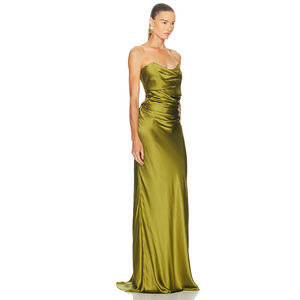 Vestido de noche dorado estilo sirena para mujer, vestido brillante largo y formal para fiesta de graduación - Product Image 2
