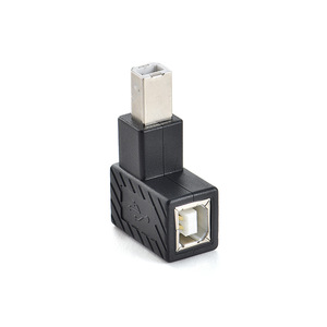 <b>Usb</b> B Male To B Female Right Angle <b>Adapter</b> 90 Degree <b>Plug</b> In Connector For Printer Data Extension - Product Image 2
